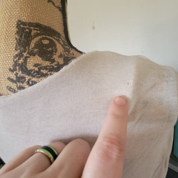 Medium Anthropologie Amadi Layered Draoed Cream Knit Dress - Picture 6 of 7